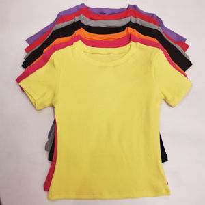 Leggings de manga corta de algodón costilla con logotipo personalizado, camiseta sin mangas, pantalones cortos, conjunto de 3 piezas de talla grande, ropa de mujer, ropa de salón Sexy de verano y primavera - Product Image 5