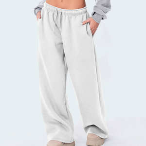 Hot Sale Unisex Loose Fit Gym Sweatpants <b>Wide</b> <b>Leg</b> Wash <b>Jogger</b> Trousers Casual Breathable Lounge Wear for Workouts - Product Image 6