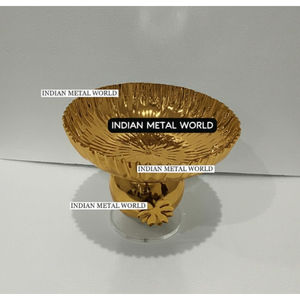 <b>Luxury</b> Gold Plated Brass Serving Bowl Decorative Metal Candy Dish High Polish Indian Metal Ware Table Decor Gift Item On Sale - Product Image 5