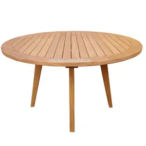 Teak Terras Buiten Tuinmeubilair Ronde Tafel Eettafel 120Cm Diameter