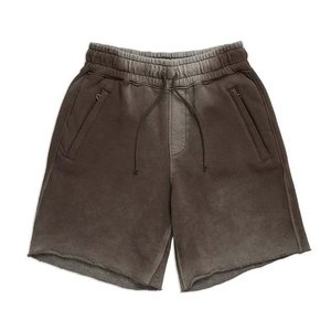 Short de basket-ball 100% coton de haute qualité pour hommes survêtement respirant sueur personnalisée avec tissage tricoté en éponge française lavé à l'acide - Product Image 5