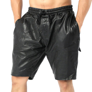 Most Demanded Stylish New Model Best Selling Professional Men Solid <b>Leather</b> <b>Shorts</b>-Custom Logo Waterproof & Breathable - Product Image 1