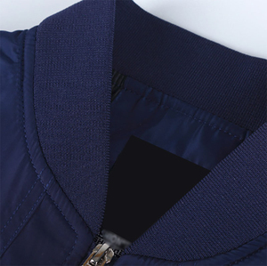 แจ็กเก็ตผ้าแคนวาสสำหรับผู้ชายเสื้อแจ็กเก็ตผ้าแคนวาสคอตั้งเสื้อแจ็คเก็ตนักบินคาร์โก้สไตล์บอมเบอร์ปักลายสำหรับฤดูหนาว - Product Image 2