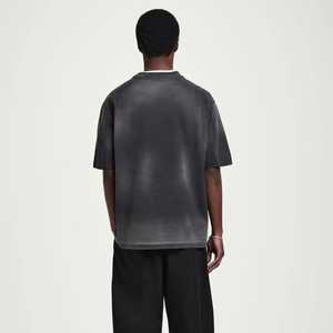 T-shirts respirants Hip Hop lavés à l'acide pour hommes en coton spandex lourd 350g - Product Image 4