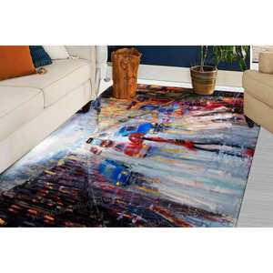 Printed <b>Rug</b>: Small, Wedding, <b>Runner</b>, Gift, Girl Room, Woman Umbrella, Modern, <b>Kitchen</b>, Easy Clean,Luxury Velvet <b>Rug</b> - Product Image 3