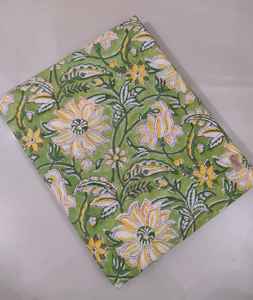 ผ้าฝ้ายเนื้อผ้าระบายอากาศได้ดีจาก100% ผ้าฝ้ายทำมือพิมพ์ลายบล็อกเป็นมิตรต่อสิ่งแวดล้อมแบบดั้งเดิมมรดกทางวัฒนธรรม - Product Image 4