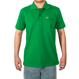 Polo de manga corta para hombre recién llegado, uniforme de algodón y poliéster con logotipo bordado personalizado para Golf, Material de seda - Product Image 3
