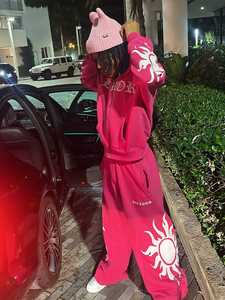 ชุดวอร์มใส่ได้ทั้งชายและหญิงผ้าฟลีซ100% มีฮู้ดทรงหลวมมีซิปรูดสำหรับใส่ได้ทั้งชายและหญิงโลโก้ออกแบบได้ตามต้องการ - Product Image 3