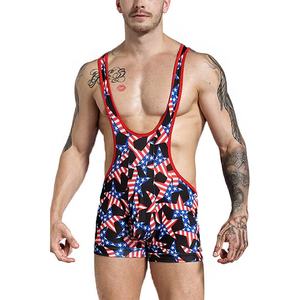Camiseta de lucha de secado rápido para hombres, ropa deportiva de compresión transpirable para luchadores profesionales, entrenamiento de gimnasio y torneos - Product Image 1