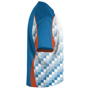 Fabricant en gros de hauts d'uniformes de lacrosse à manches courtes imprimés par transfert thermique, sur mesure, 100% polyester, anti-UV, léger - Product Image 4