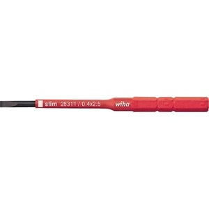 VDE Insulated SlimBit Electric Slotted <b>Screwdriver</b> 3 X 75 Mm with Replaceable Blade-WIHA - Product Image 1