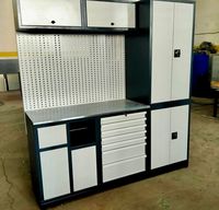 Banc de travail métallique professionnel personnalisable, avec roulement moteur haute performance, bancs d'atelier industriels durables, PLC intégré