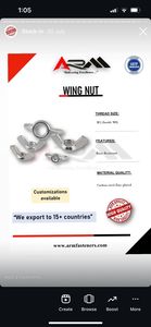 Tuerca de ala de acero al carbono de alta calidad Fabricación de tuercas especializadas chapadas en zinc pulido de acero inoxidable - Product Image 2