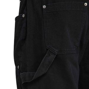 Jeans Carpenter Denim pour Hommes Noir Coupe Décontractée Multi Poche Durable Lourd Utilitaire Streetwear Workwear Style Cargo - Product Image 5