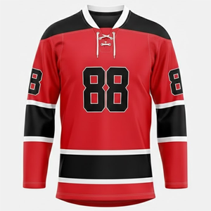 Maillot de hockey sur glace personnalisé en sublimation pour équipe, coupe professionnelle, durable, 100 % polyester, tissu respirant, personnalisable - Product Image 5