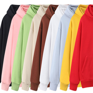 Sweat-shirt d'hiver en coton 100% personnalisé, à manches longues, décontracté, avec cordon de serrage, à capuche, avec poche, unisexe, surdimensionné - Product Image 6