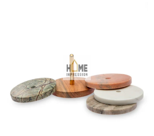 Sous-verres en verre et métal martelé, sous-verres au design fantaisie, sous-verres en métal doré, sous-verres au look admirable, sous-verres avec bordure dorée - Product Image 3