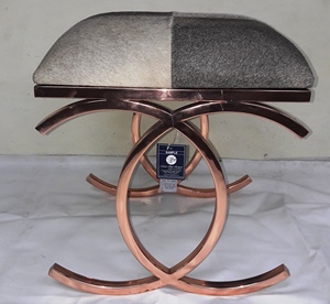 Tabouret moderne en acier inoxydable rembourré en cuir doré et or rose Sièges confortables pour bureau à domicile et restaurants disponibles en multiples - Product Image 6