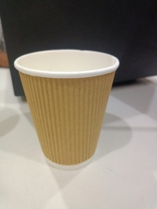 Tasse à café en PLA jetable à double paroi de 8oz tasse à emporter étanche en papier blanc enduit à base d'eau pour boissons chaudes - Product Image 2