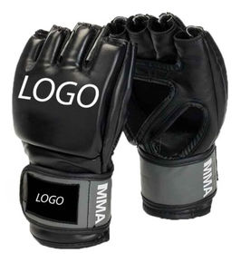 Guantes MMA de medio dedo personalizados de alta calidad diseñe su propio logotipo disponible 8oz 12oz 14oz 16oz guantes de boxeo de cuero impresos gimnasios - Product Image 5