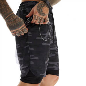 Latest Design Lightweight And Quick Dry Men's Double <b>Layer</b> Gym Shorts 2025 New Arrival Men Running Shorts In Low MOQ - Product Image 3