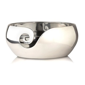 Cuenco de hilo de aluminio decorativo artesanal, calidad de lujo, con acabado pulido martillado utilizado para tejer ganchillo - Product Image 3