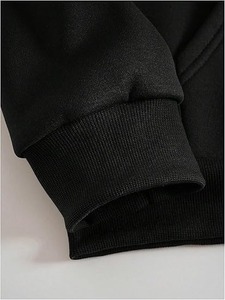 Men's Zip up Hoodies Solid Pattern Long Sleeve Pullover <b>Sweatshirt</b> with Front Logo Western Streetwear Graphic Hoodie - Product Image 3