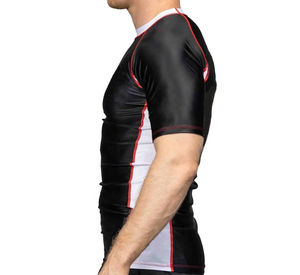 Haut de compression BJJ Fight Rash Guard pour hommes, séchage rapide, manches longues, 100% coton respirant, col rond, toutes tailles - Product Image 2