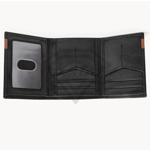 Cartera corta para hombre de cuero genuino con cremallera personalizada 2025, alta calidad, varios colores a bajo precio, servicio OEM disponible - Product Image 2