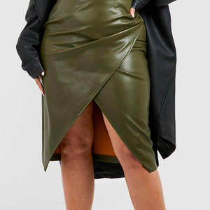 Falda Mini de Cuero Genuino para Mujer, Marca Activus Wear, Cómoda, Elástica, Informal, Cintura Natural, Sin Tejido - Product Image 6