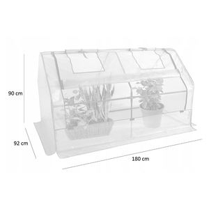 TUN0402 Modern Mini Greenhouse for Balcony Garden 180X92X90 Seed Bed Tomato Easy Assembly Steel Iron Wood <b>Frame</b> Pressure Nature - Product Image 3