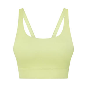 New 2024 Trending Gym Fitness Womens Sports Bra Longline Wirefree <b>Padded</b> Recycled Sports Bra for Women - Product Image 1