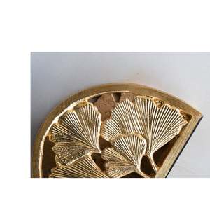 Porte-serviettes de luxe à motifs floraux en relief, fait main, en métal, cristal et aluminium, décoration de table pour restaurants et fêtes - Product Image 5