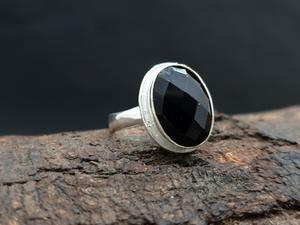 Anillo de Plata de Ley 925 con Ónix Negro de Corte Ovalado, Hecho a Mano, con Piedra Preciosa, para Boda, para Uso Diario de Mujer - Product Image 3