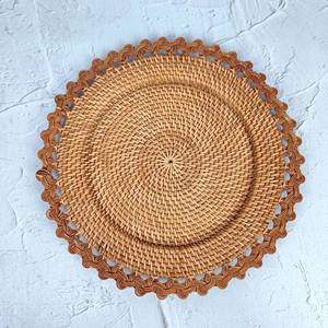 Napperons ronds en rotin naturel avec motif unique napperons en rotin osier vaisselle en osier faite à la main du Vietnam - Product Image 6