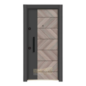 Puerta de Acero Resistente y Duradera con Apertura Manual, Diseño Posmoderno, Impermeable, para Uso en Exteriores de Apartamentos y Hoteles - Product Image 3