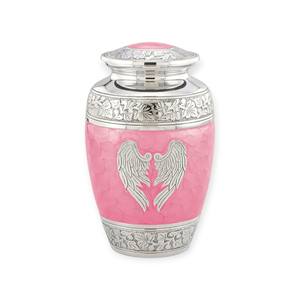 Urne funéraire moderne en métal bleu sarcelle avec empreinte de patte et finition lisse pour la commémoration - Product Image 6