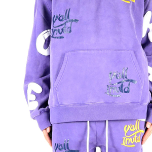 Sweat à capuche pour homme en coton mélangé, poids lourd, imprimé en relief, respirant, coupe classique, avec poche, fabriqué en usine - Product Image 6