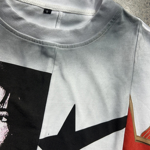 Custom 100% algodón de punto Vintage Boxy Fit Oversize cuello redondo Camiseta Unisex Streetwear DTG estampado gráfico patrón sólido Crop - Product Image 3