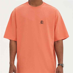 Vente en gros de vêtements personnalisés pour hommes à épaules tombantes T-shirt 100% coton court 300GSM T-shirts lourds pour hommes - Product Image 4