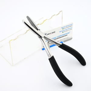 อุปกรณ์ต่อผมคีมกำจัดขนไมโครบีดสแตนเลสคีมต่อผมพร้อมที่จับหลังยางสำหรับจัดแต่งทรงผม - Product Image 1