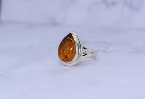 Handmade 925 Sterling Silver Fine <b>Ring</b> Classic Style Anniversary Gift with Natural Baltic <b>Amber</b> Gift For Christmas - Product Image 3