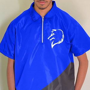 T-shirt à double fermeture éclair Fabrication sur mesure Haute qualité 100% coton Chemises décontractées à double fermeture éclair à manches courtes pour hommes - Product Image 2