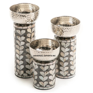 set of Thee Metal Chocolate Bowl Superior Quality Handmade <b>Sweet</b> Bowl Top Selling Decorative Chocolate Bowl - Product Image 2