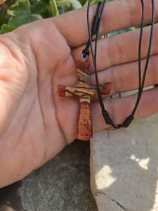 Collier unique en résine et bois avec pendentif tressé en corde longue, collier avec pendentifs en bois - Product Image 4