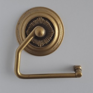 <b>Elegant</b> Silver Tone Wall Mounted Toilet Paper Holder With Carved Design Artisan Work Offering Decorative Accent For Seasonal - Product Image 2