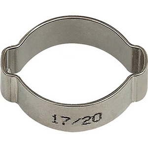 Stainless Steel 2-Ear Hose <b>Clamp</b> W4 Clamping Range 17-20 Mm 50 Pcs/Bag by RIEGLER - Product Image 1