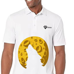 Polo respirant à impression DTG très vendu, streetwear confortable, polo à impression DTG fabriqué en usine, chemise à impression DTG - Product Image 3