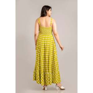 Vestido Maxi Floral Transpirable con Cintura Impero - Estilo Moderno para Ocasiones Diurnas (XS-XXL) - Product Image 2
