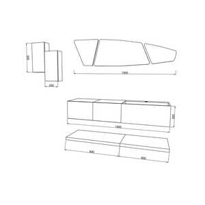 Meuble de salle de bain suspendu Rota Design 140 cm en blanc et bois couleur miel - Product Image 3